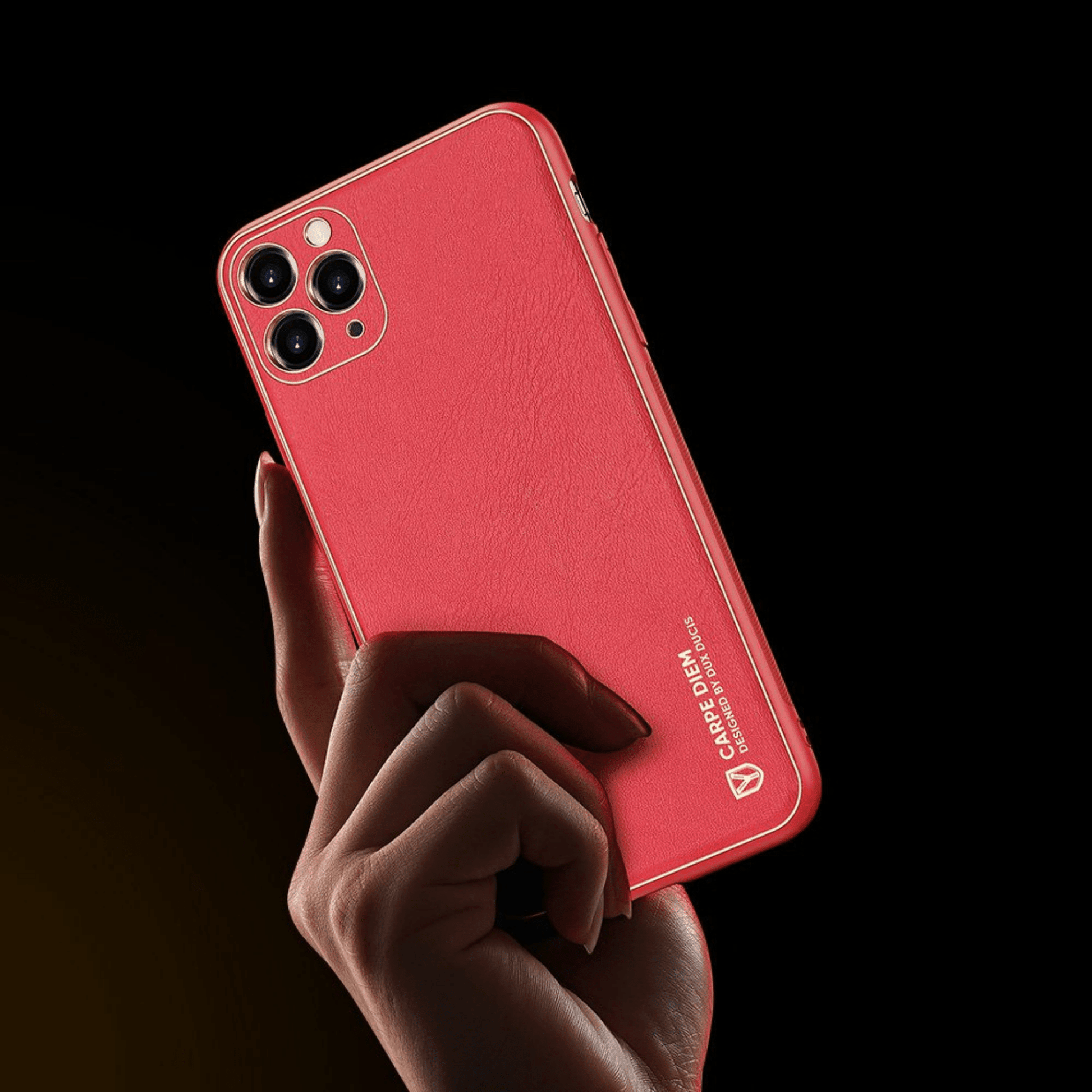 Dux Ducis - iPhone 11 Pro Back Cover Yolo Series PU-Leder Schutzhülle - Rot