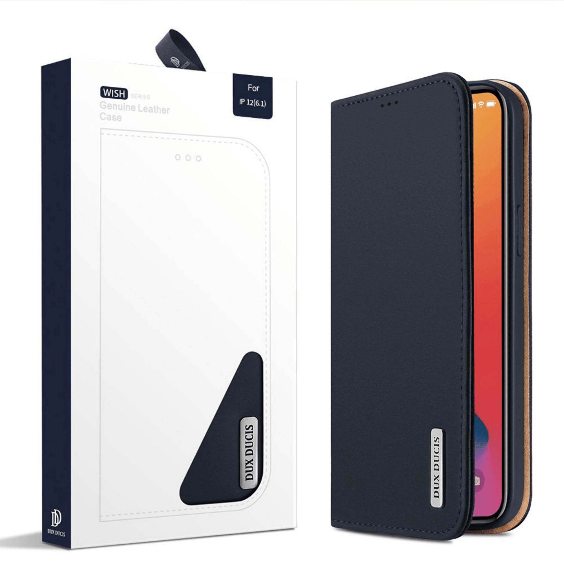 Dux Ducis - iPhone 11 Pro Flip Wallet Schutzhülle Wish Series Echtleder Case - Blau