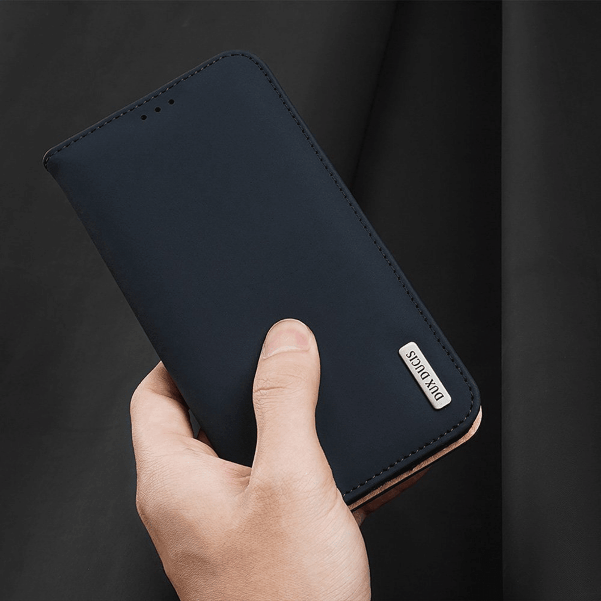 Dux Ducis - iPhone 11 Pro Flip Wallet Schutzhülle Wish Series Echtleder Case - Blau