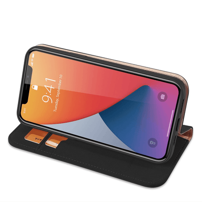 Dux Ducis - iPhone 11 Pro Flip Wallet Schutzhülle Wish Series Echtleder Case - Schwarz - Pazzar.ch