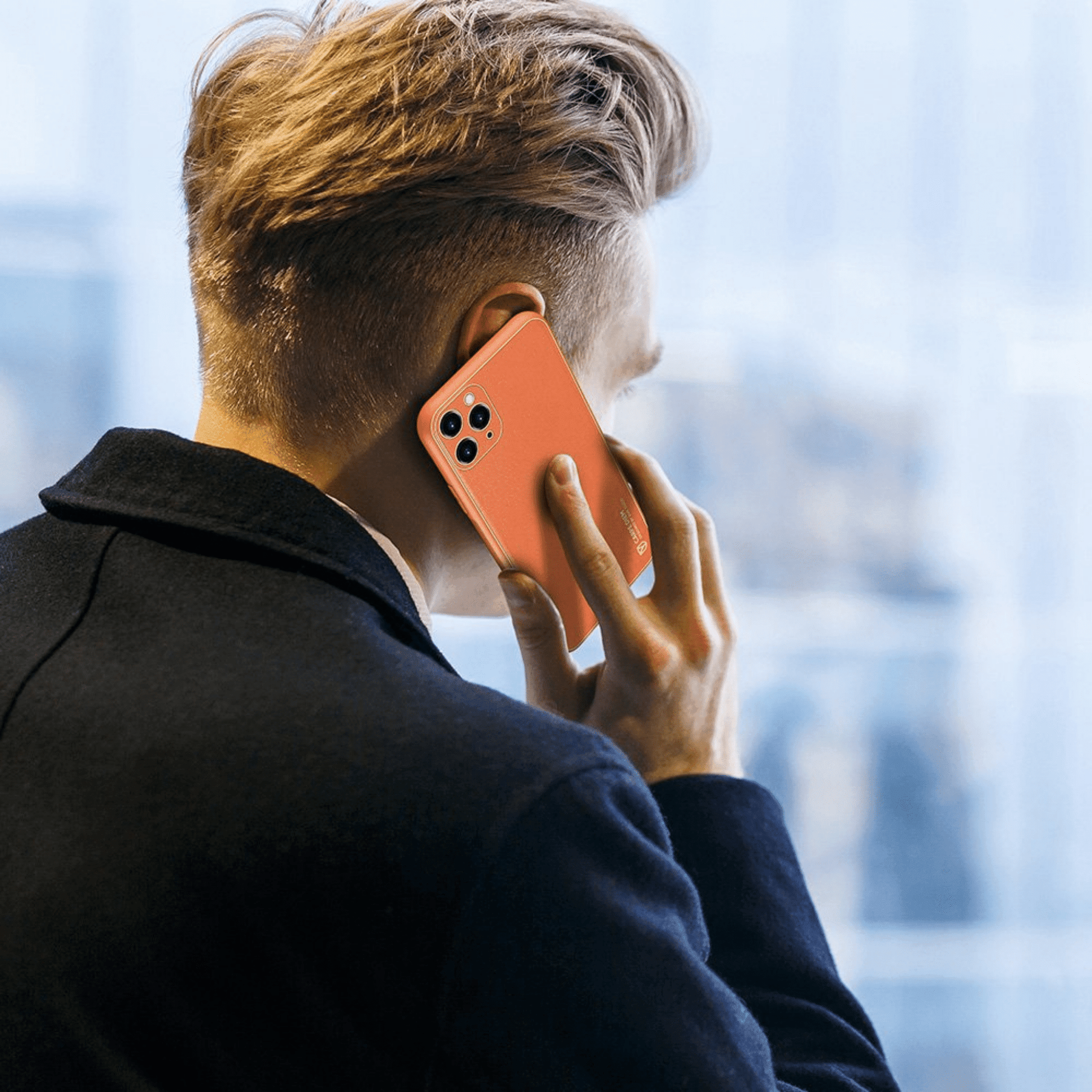 Dux Ducis - iPhone 11 Pro Max Back Cover Yolo Series PU-Leder Schutzhülle - Orange