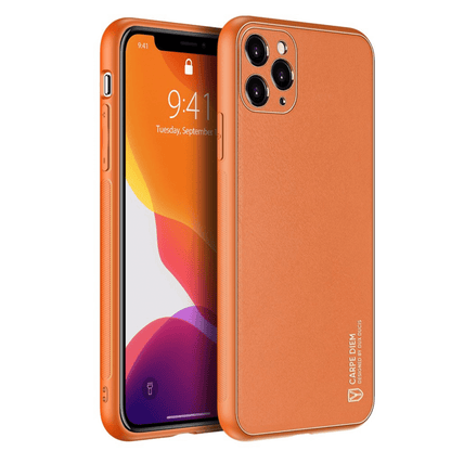 Dux Ducis - iPhone 11 Pro Max Back Cover Yolo Series PU-Leder Schutzhülle - Orange - Pazzar.ch