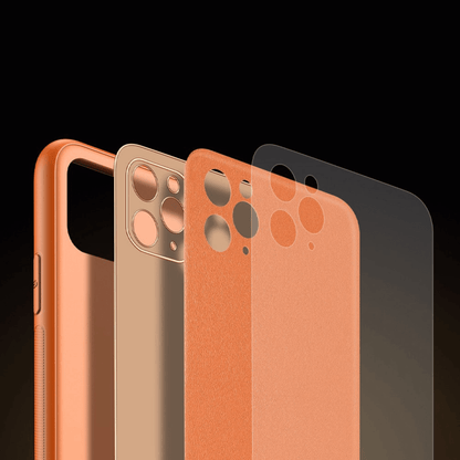 Dux Ducis - iPhone 11 Pro Max Back Cover Yolo Series PU-Leder Schutzhülle - Orange - Pazzar.ch