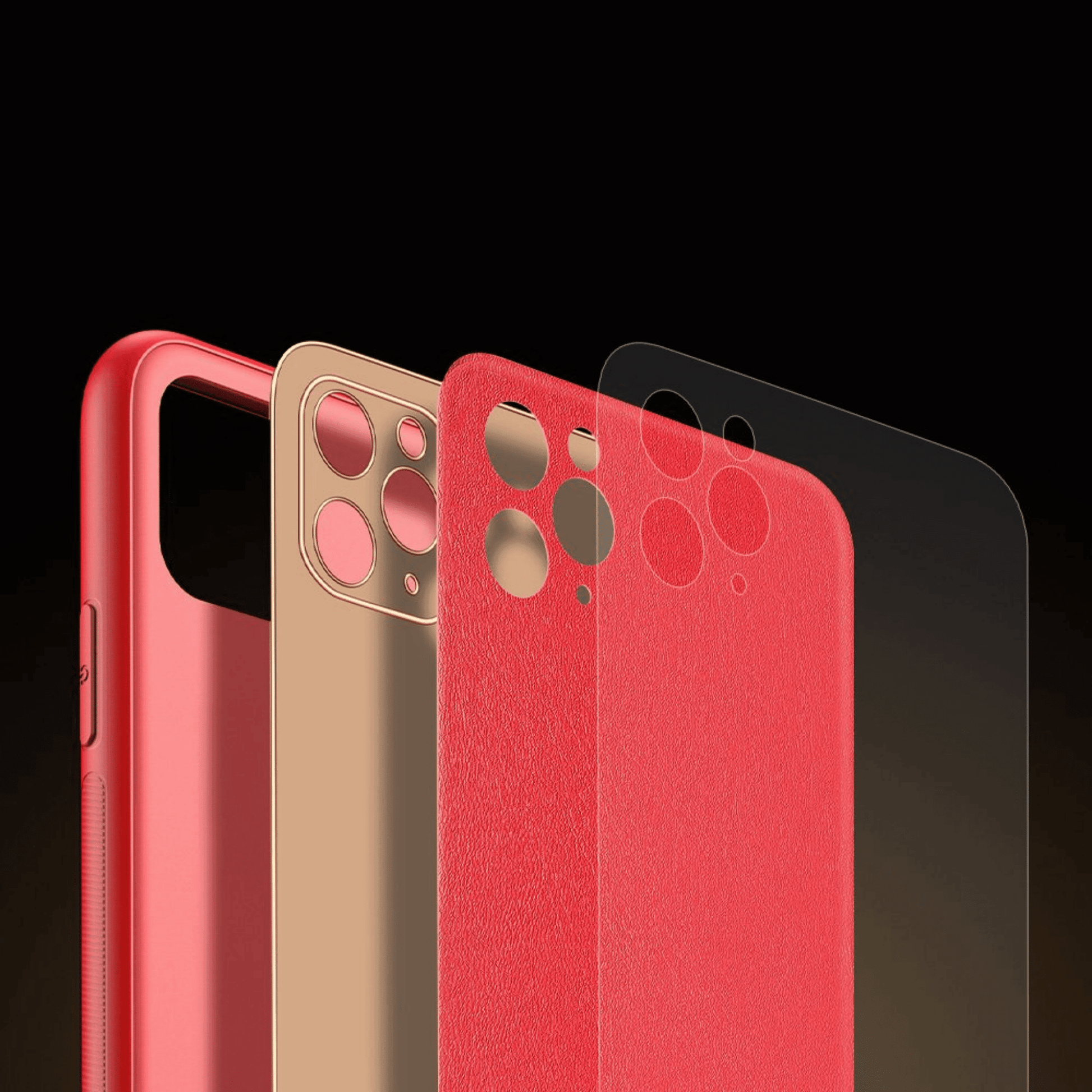 Dux Ducis - iPhone 11 Pro Max Back Cover Yolo Series PU-Leder Schutzhülle - Rot