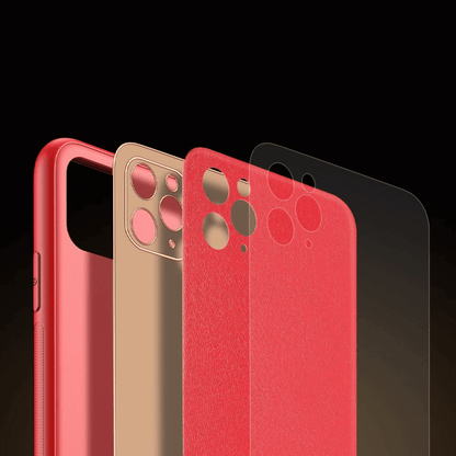 Dux Ducis - iPhone 11 Pro Max Back Cover Yolo Series PU-Leder Schutzhülle - Rot - Pazzar.ch