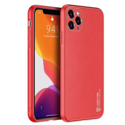 Dux Ducis - iPhone 11 Pro Max Back Cover Yolo Series PU-Leder Schutzhülle - Rot - Pazzar.ch