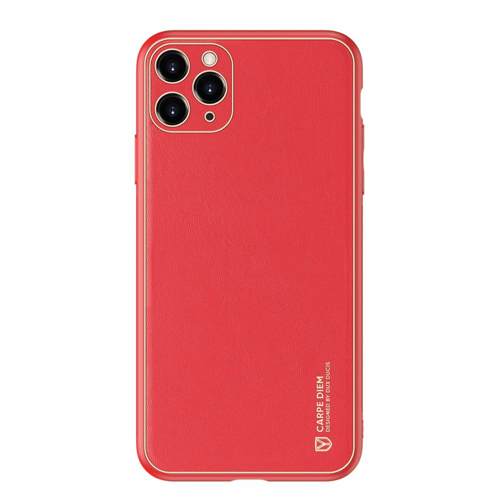 Dux Ducis - iPhone 11 Pro Max Back Cover Yolo Series PU-Leder Schutzhülle - Rot