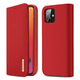 Dux Ducis - iPhone 11 Pro Max Flip Wallet Schutzhülle Wish Series Echtleder Case - Rot