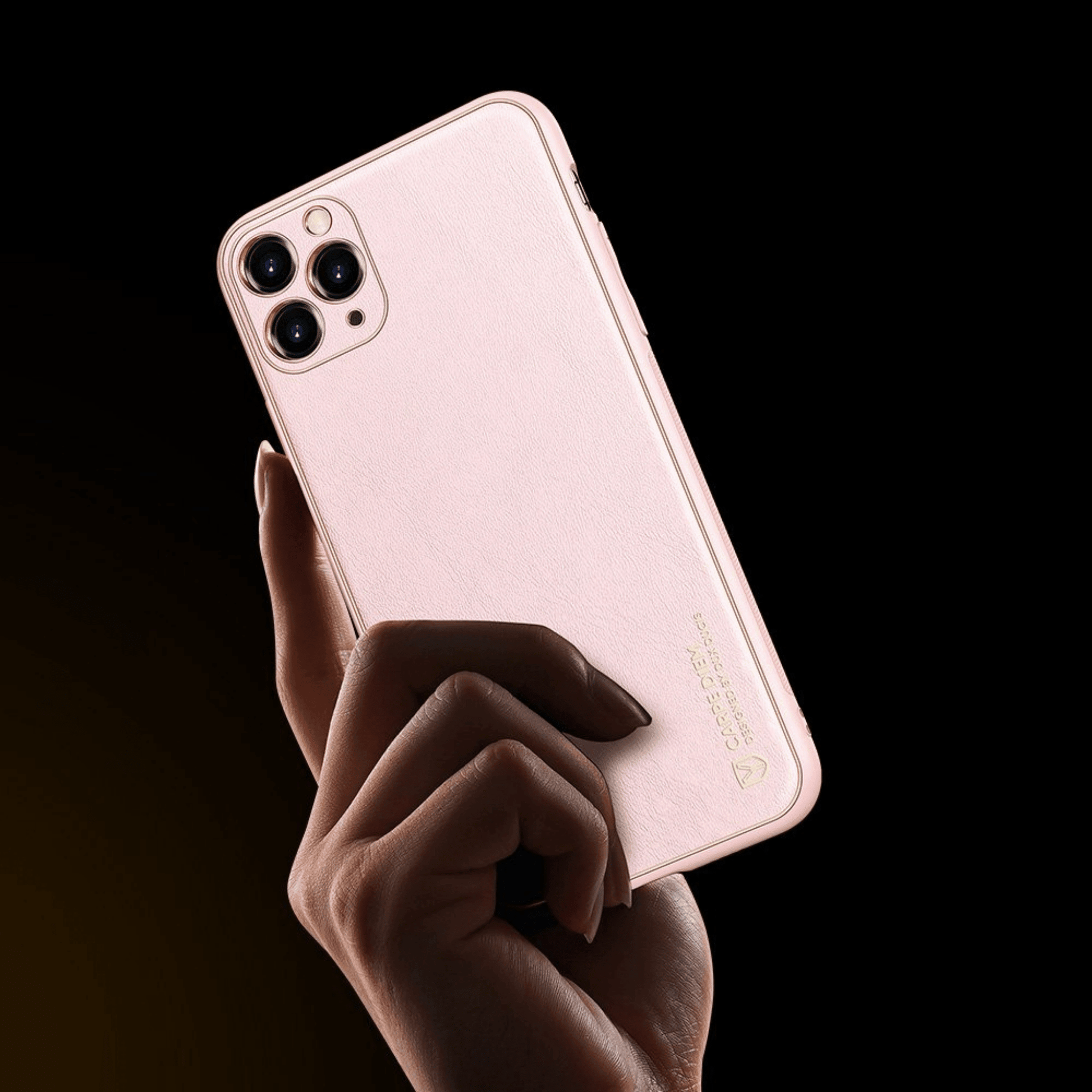 Dux Ducis - iPhone 12 Pro Max Back Cover Yolo Series PU-Leder Schutzhülle - Pink
