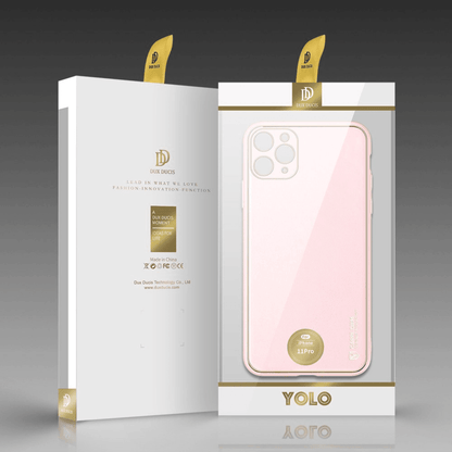 Dux Ducis - iPhone 12 Pro Max Back Cover Yolo Series PU-Leder Schutzhülle - Pink - Pazzar.ch