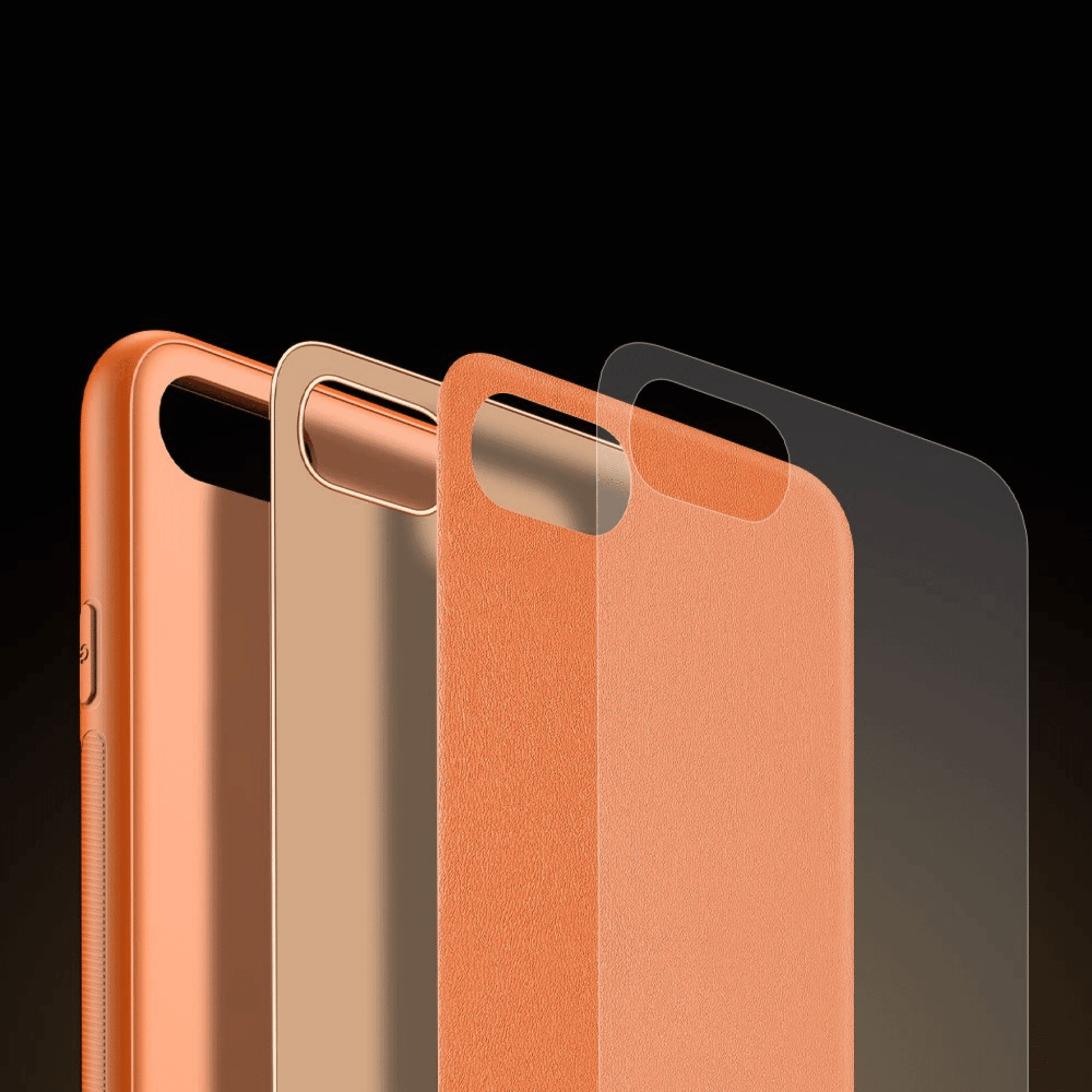 Dux Ducis - iPhone SE (2020) / iPhone 8 / iPhone 7 Back Cover Yolo Series PU-Leder Schutzhülle - Orange