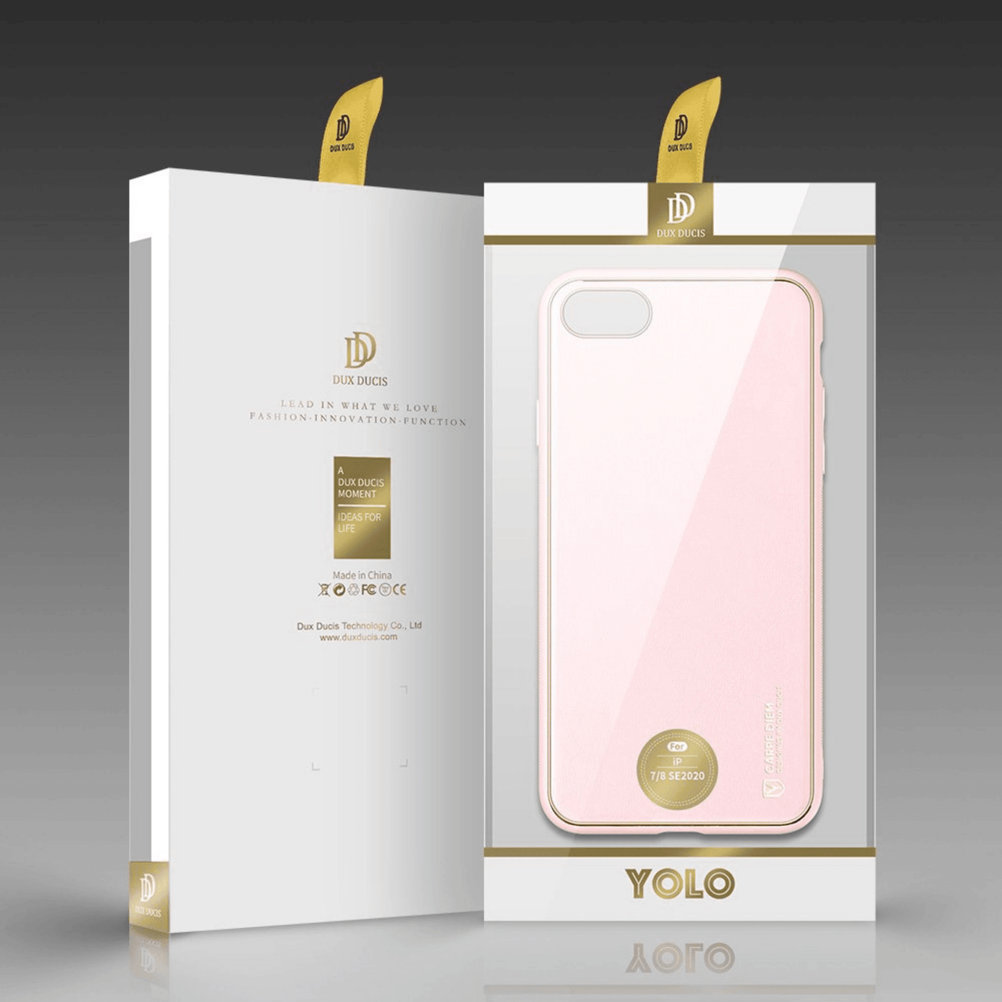 Dux Ducis - iPhone SE (2020) / iPhone 8 / iPhone 7 Back Cover Yolo Series PU-Leder Schutzhülle - Pink - Pazzar.ch