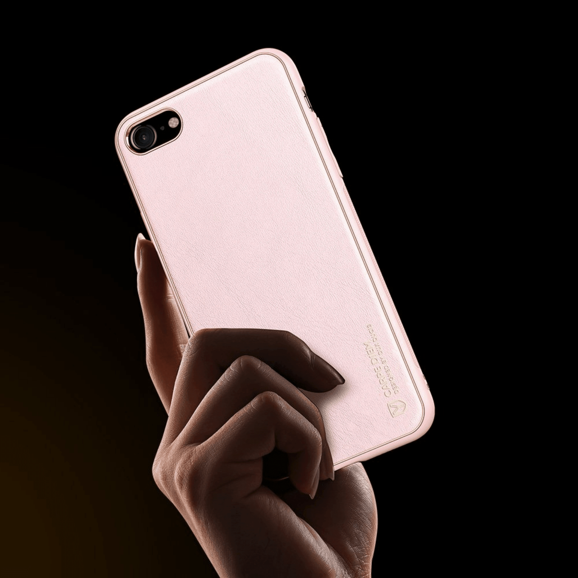 Dux Ducis - iPhone SE (2020) / iPhone 8 / iPhone 7 Back Cover Yolo Series PU-Leder Schutzhülle - Pink