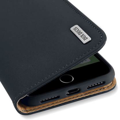 Dux Ducis - iPhone SE (2020) / iPhone 8 / iPhone 7 Flip Wallet Schutzhülle Wish Series Echtleder Case - Blau - Pazzar.ch