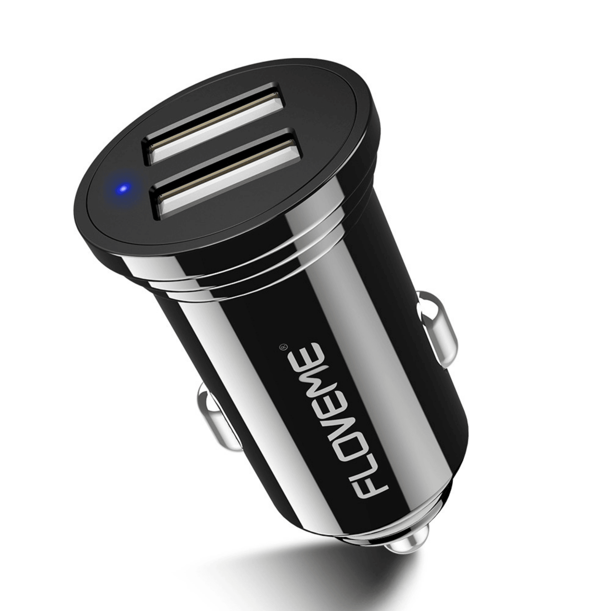 Floveme - Universal Dual USB Auto Ladegerät Quick Charge (2.4A) - Schwarz