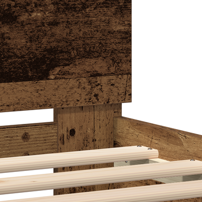 Bettgestell mit Kopfteil Altholz 90 x 200 cm Holzwerkstoff
