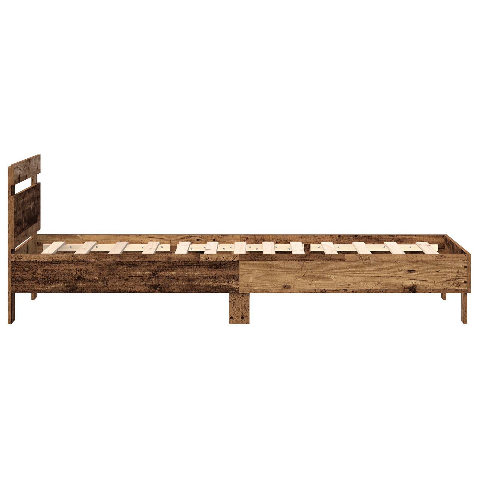Bettgestell mit Kopfteil Altholz 90 x 200 cm Holzwerkstoff
