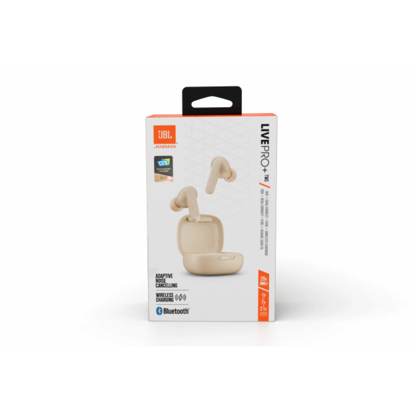 JBL - Live Pro+ True Wireless In-Ear Kopfhörer mit adaptiven Noise-Cancelling & JBL Pro Sound - Beige - Pazzar.ch