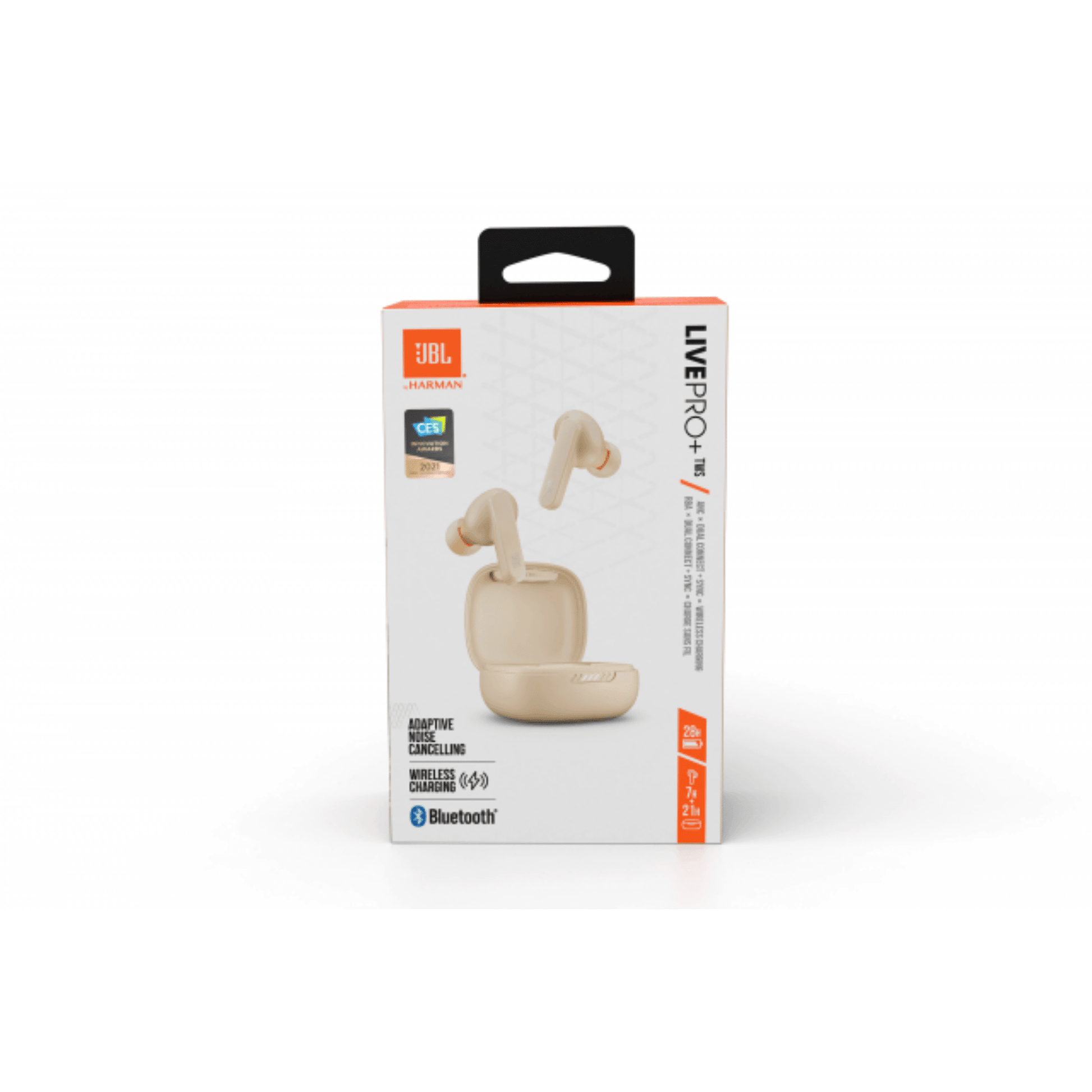 JBL - Live Pro+ True Wireless In-Ear Kopfhörer mit adaptiven Noise-Cancelling & JBL Pro Sound - Beige