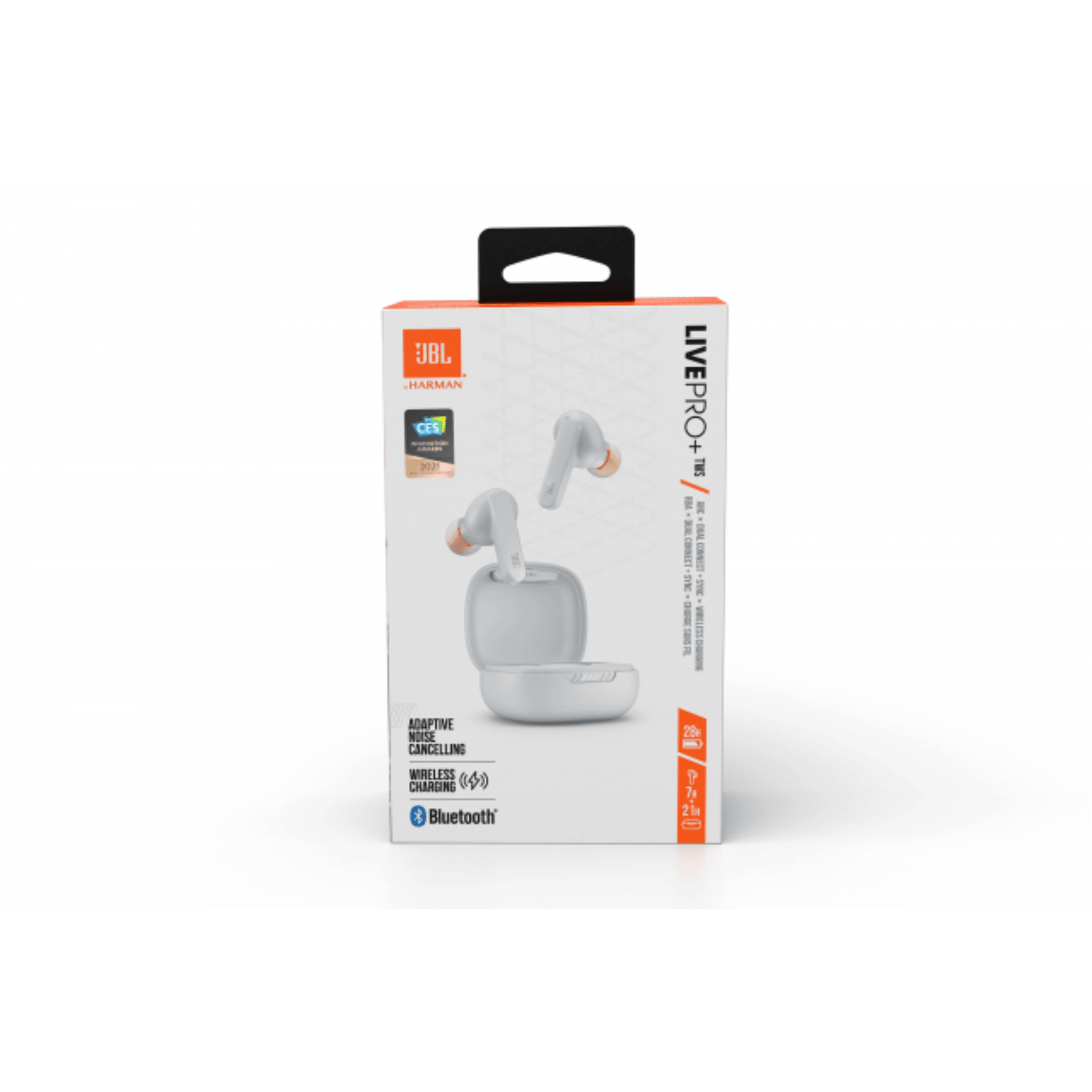 JBL - Live Pro+ True Wireless In-Ear Kopfhörer mit adaptiven Noise-Cancelling & JBL Pro Sound - Weiss - Pazzar.ch