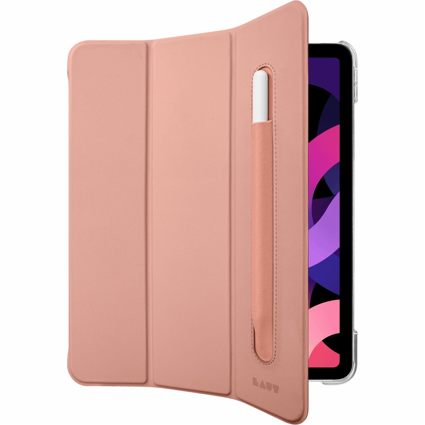 LAUT - iPad Air 10.9" (2020) hochwertige Schutzhülle mit Stand- und Sleep-/Wakefunktion sowie Apple Pencil Abteil - Rosegold - Pazzar.ch