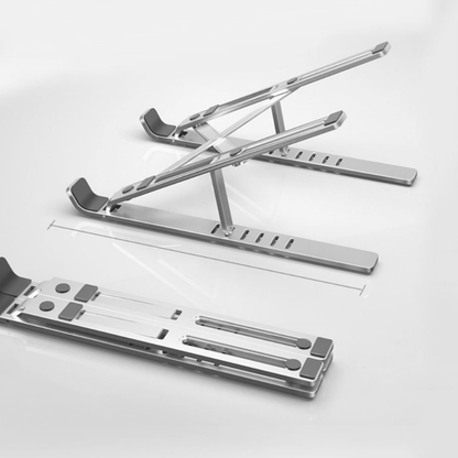 LICHEERS - Ständer für Laptop / Tablet (bis 18") 6-Höhen Winkel Faltbare Aluminium Halterung - Silber - Pazzar.ch