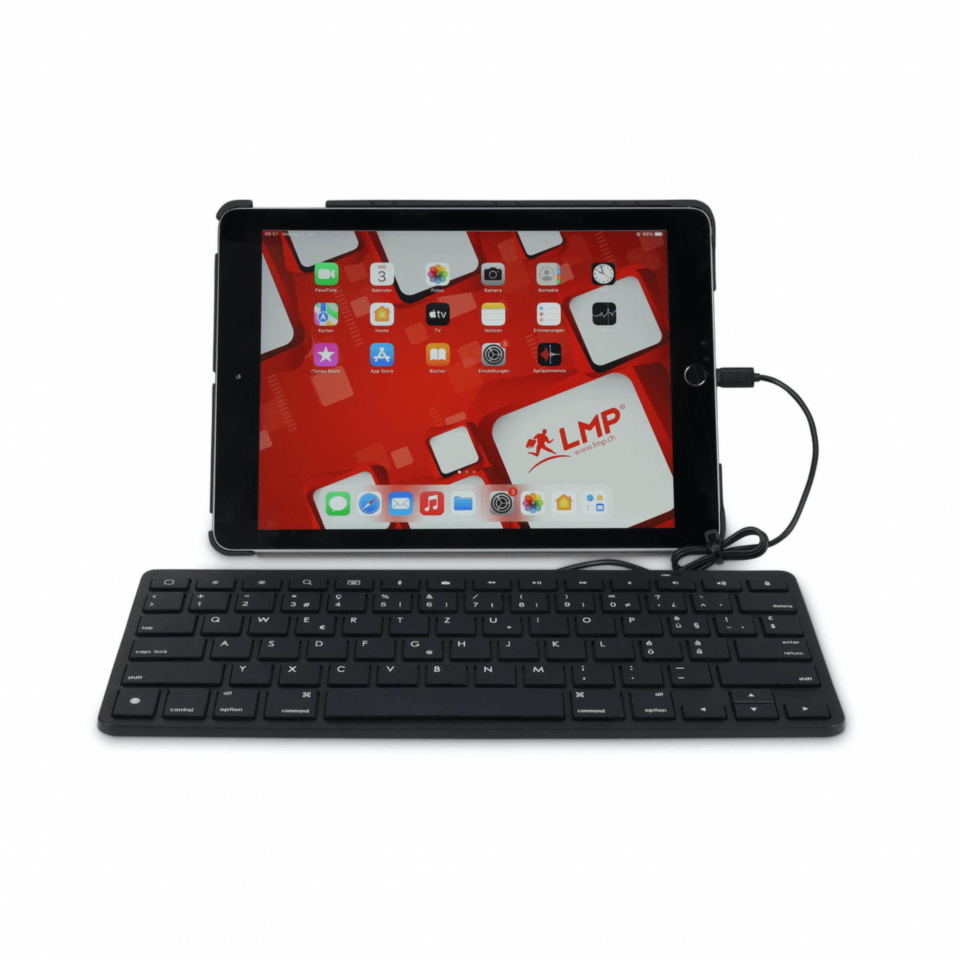 LMP - Lightning Tastatur für alle iPad, iPhone & iPods - Schwarz