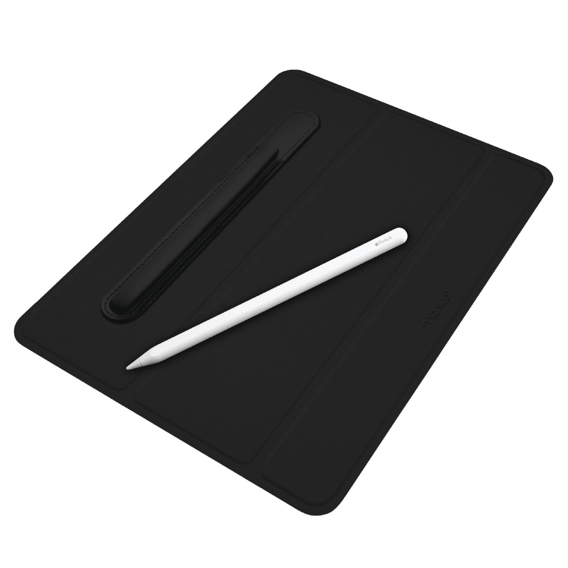 Macally - iPad 10.2" (2019 - 2021) Bookstand Case mit Pencil-Halter - Schwarz