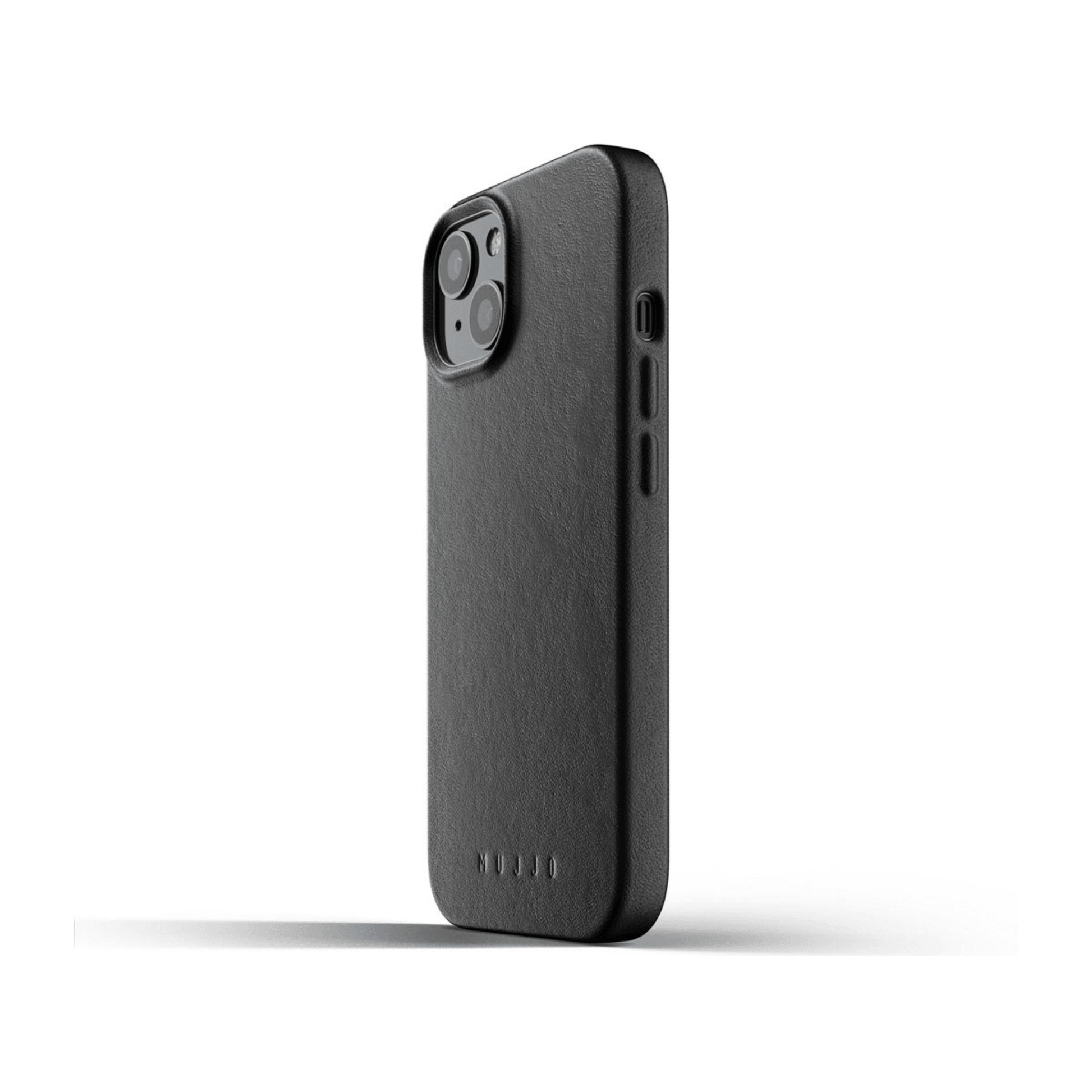 Mujjo - iPhone 13 Full Leather Case - Schwarz