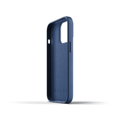 Mujjo - iPhone 13 Pro Full Leather Case - Dunkelblau - Pazzar.ch