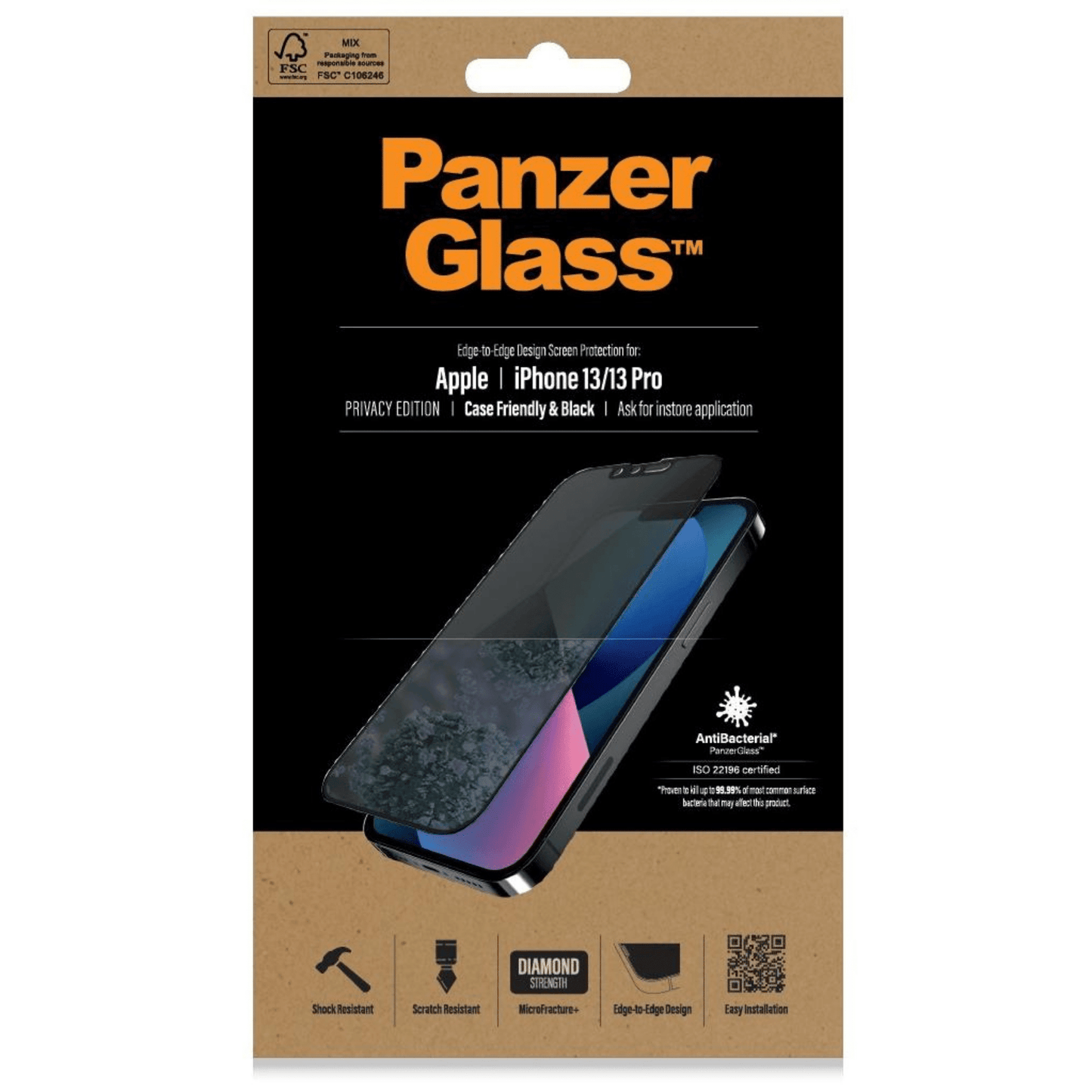 PanzerGlass - iPhone 13 / iPhone 13 Pro Displayschutz CF AB - Privacy - Pazzar.ch