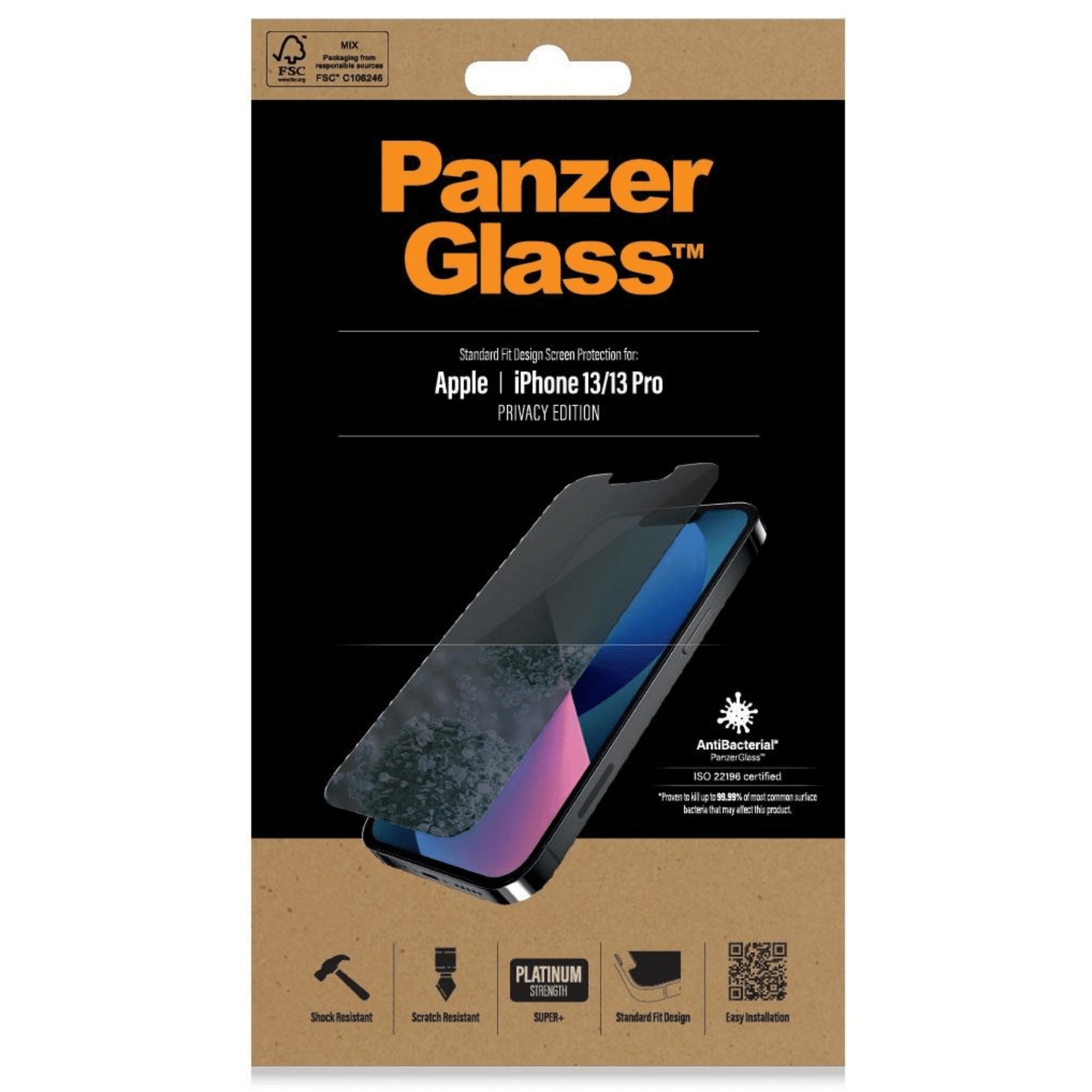 PanzerGlass - iPhone 13 / iPhone 13 Pro Displayschutz SF AB - Privacy