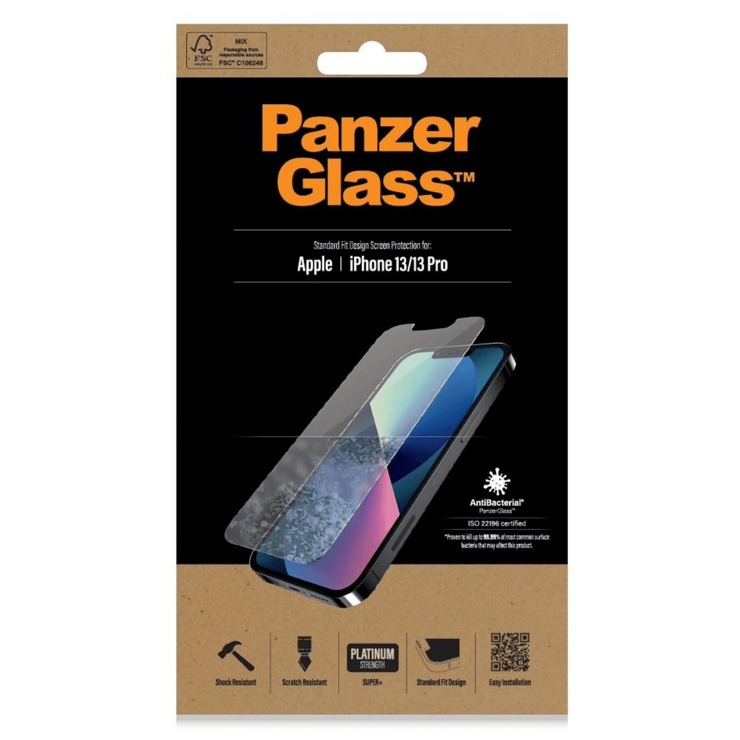 PanzerGlass - iPhone 13 / iPhone 13 Pro Displayschutz Standard Fit AB - Transparent - Pazzar.ch