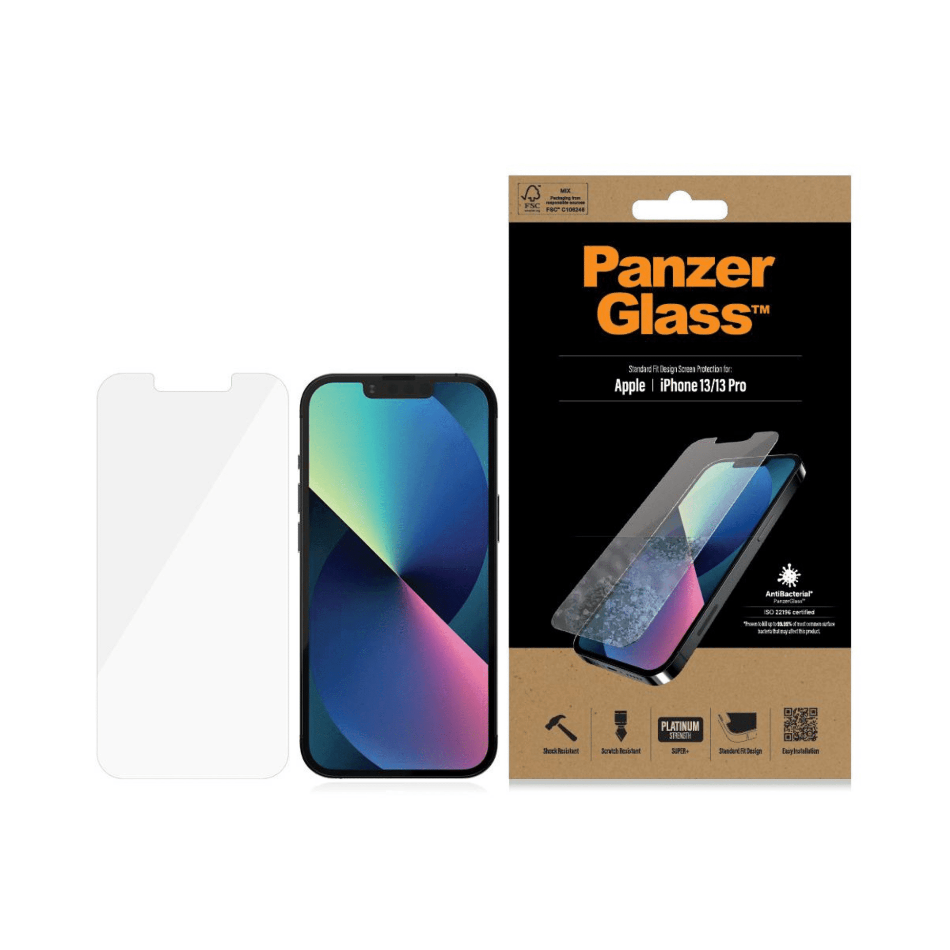 PanzerGlass - iPhone 13 / iPhone 13 Pro Displayschutz Standard Fit AB - Transparent