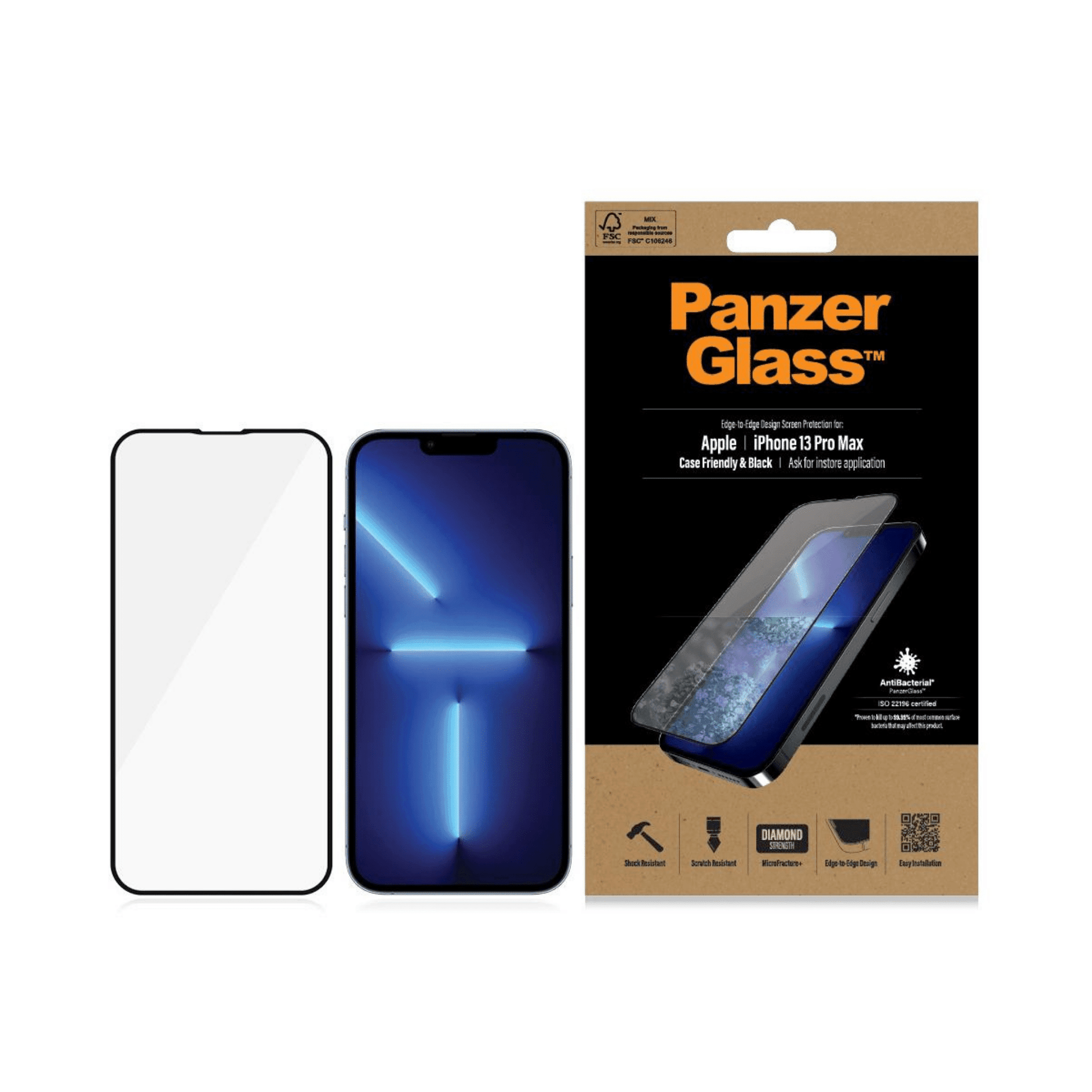 PanzerGlass - iPhone 13 Pro Max Displayschutz Case Friendly AB - Rahmen