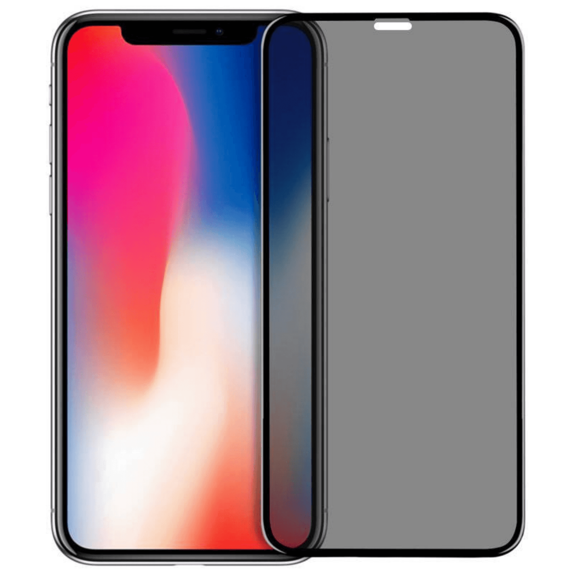 Ycymo - iPhone 11 / iPhone XR Privacy Vollbild Displayschutzglas mit Installationsrahmen - Schwarz