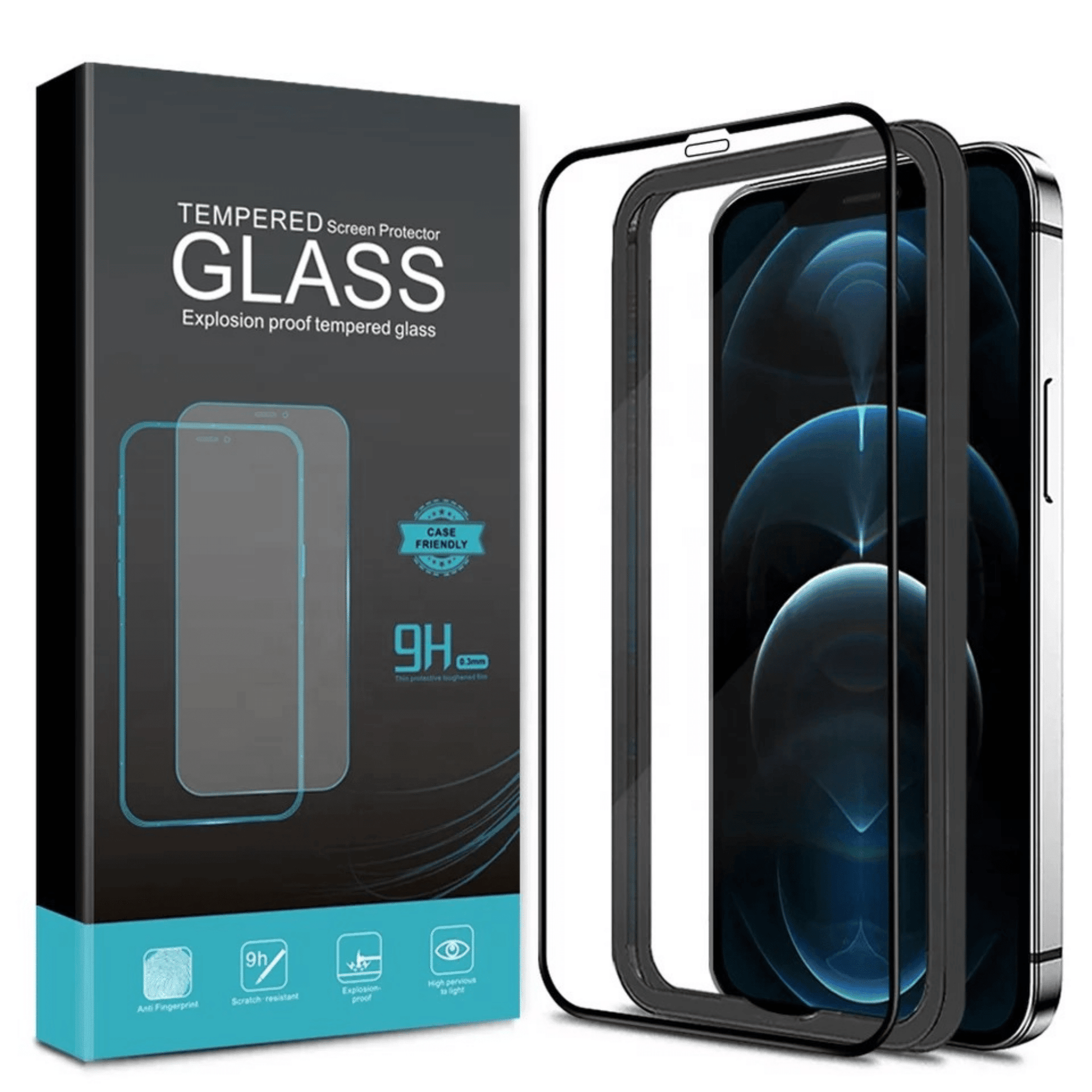 Ycymo - iPhone 11 / iPhone XR Vollbild Displayschutz Glas mit Installationsrahmen (Easy APP) - Transparent