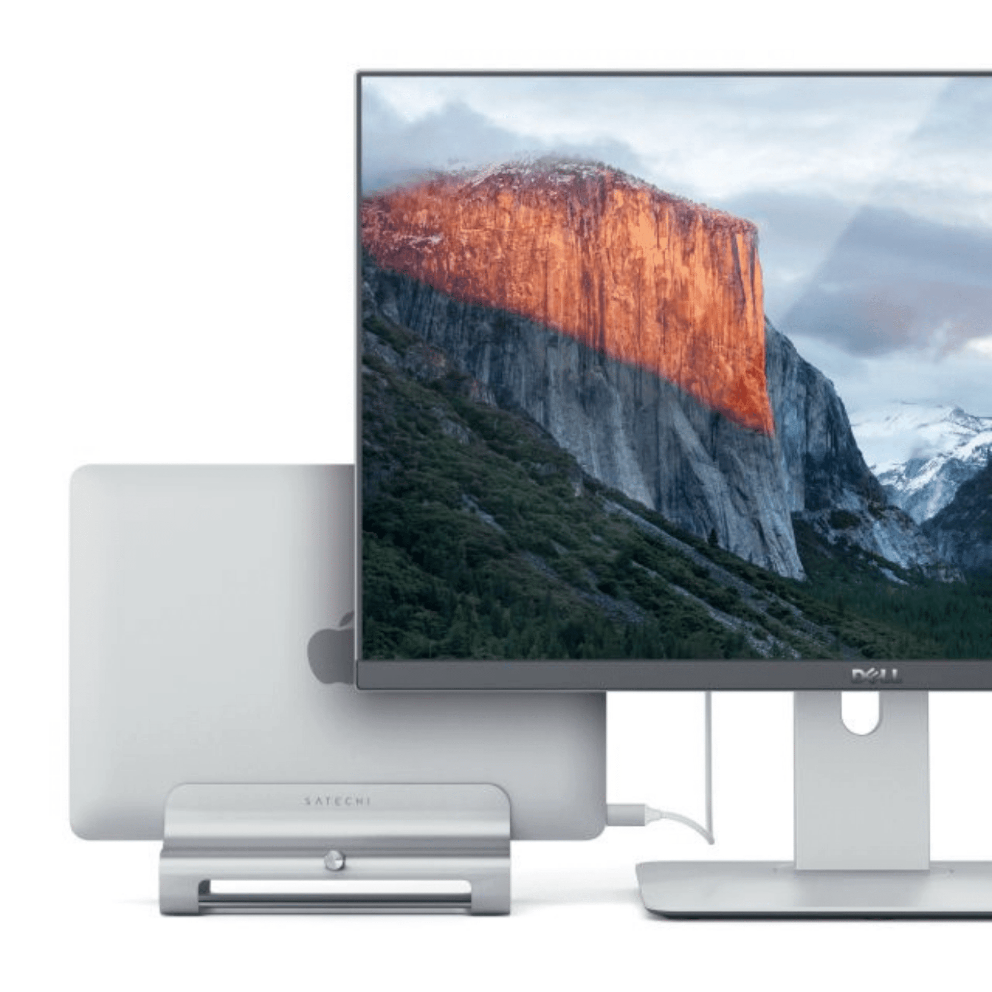 Satechi - Edler & eleganter vertikal Aluminium Laptop Ständer passend zu MacBooks & Laptops - Silber