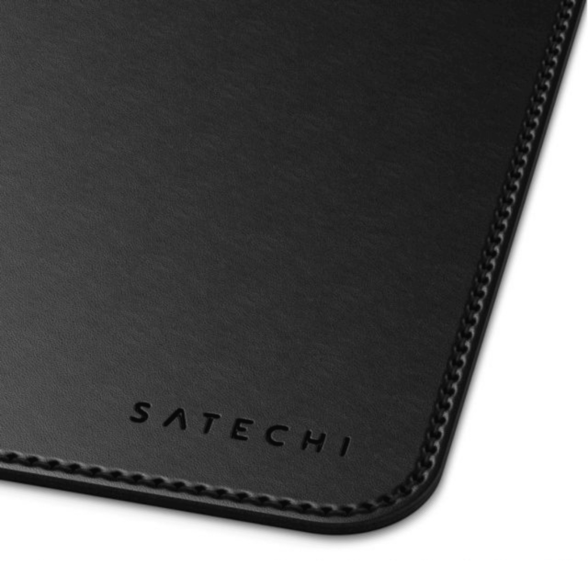 Satechi - Eco-Leather Mausmatte mit Anti-Rutsch Haftung - Schwarz