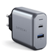 Satechi - 30W Dual-Port Ladegerät mit 1x USB-C Port (18W) und 1x USB-A 3.0 Port (12W) - Space Gray