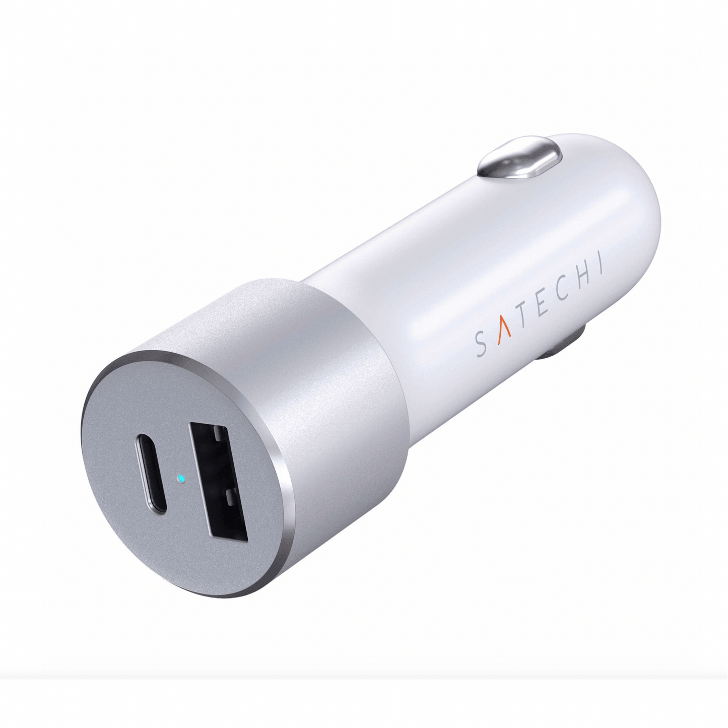 Satechi - Dual Autoladegerät mit 1x USB-C PD Port und 1x USB-A Port - Silber/Weiss - Pazzar.ch