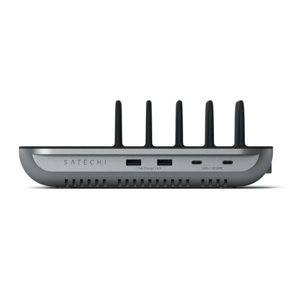 Satechi - Elegante und kompakte 5 Port Multi-Device Ladestation - Space Gray - Pazzar.ch