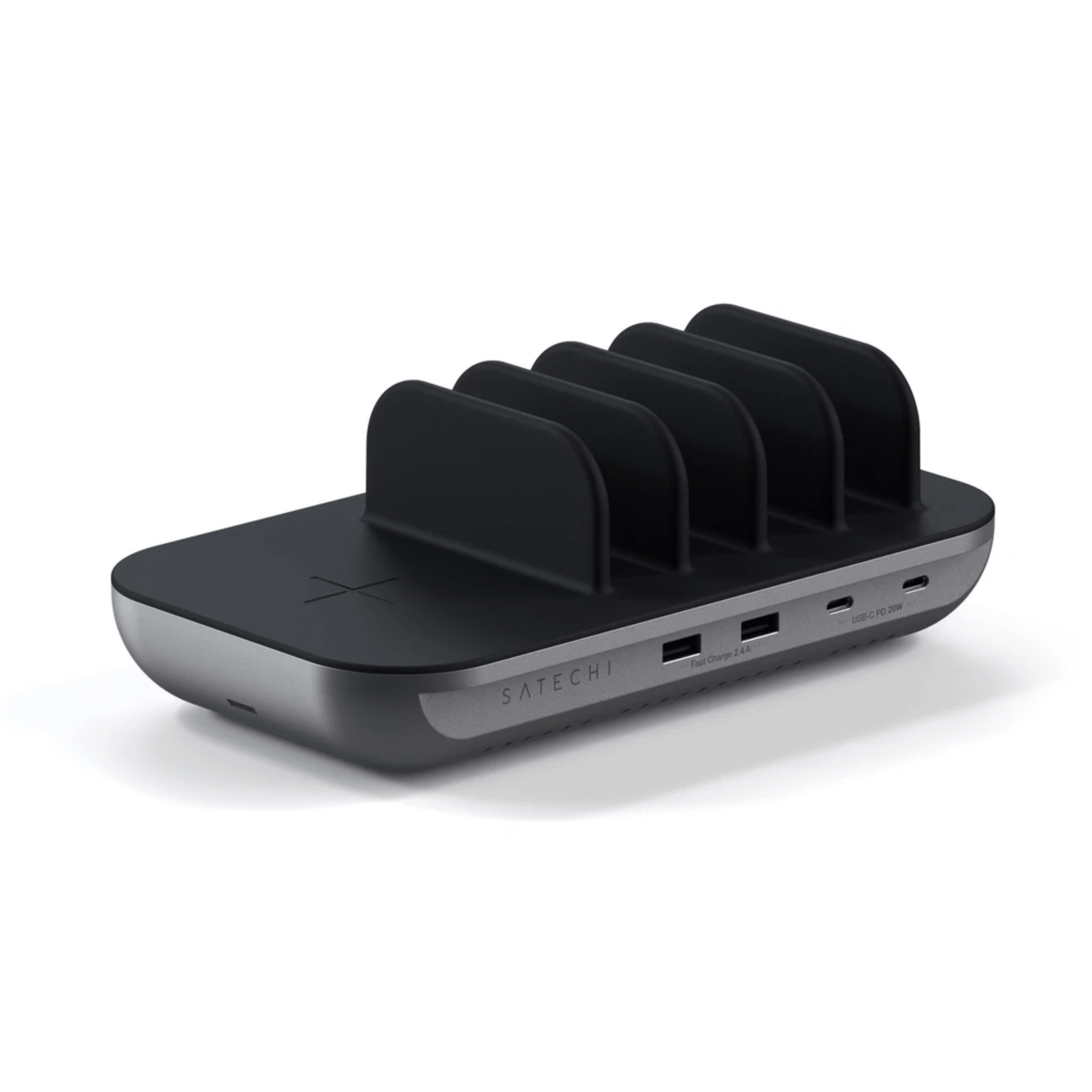 Satechi - Elegante und kompakte 5 Port Multi-Device Ladestation - Space Gray