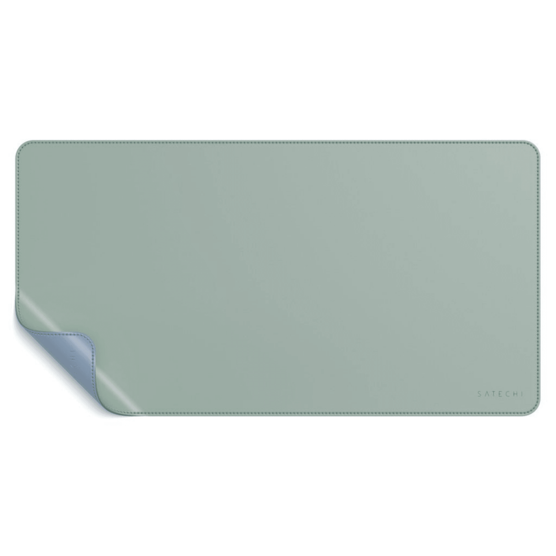 Satechi - Dual Eco-Leather Deskmate Leder Schreibtischunterlage - Blau / Olivegrün