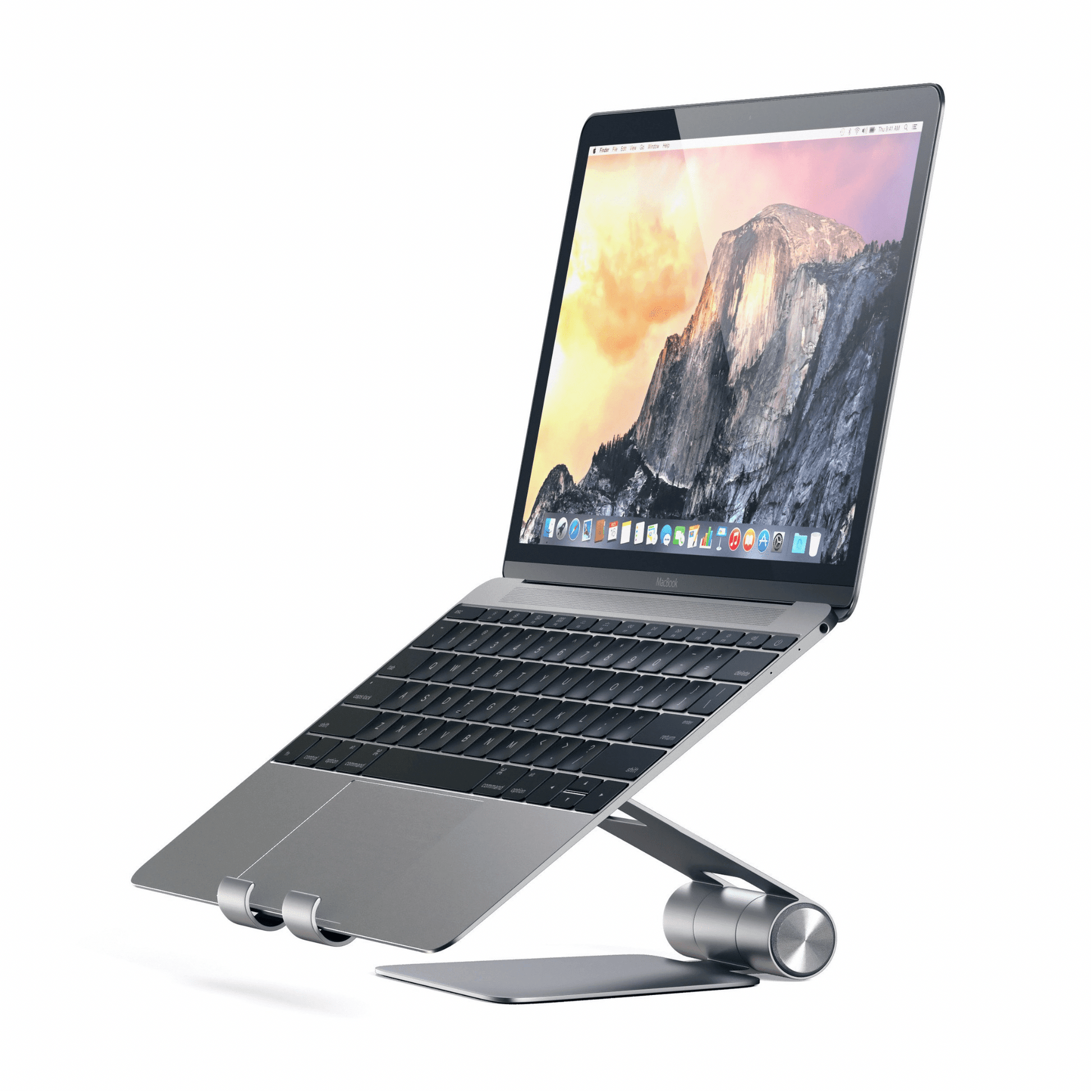 Satechi - Edle mobile Aluminium Halterung mit verstellbarem Winkel für Smartphones, iPads und Tablets - Space Gray