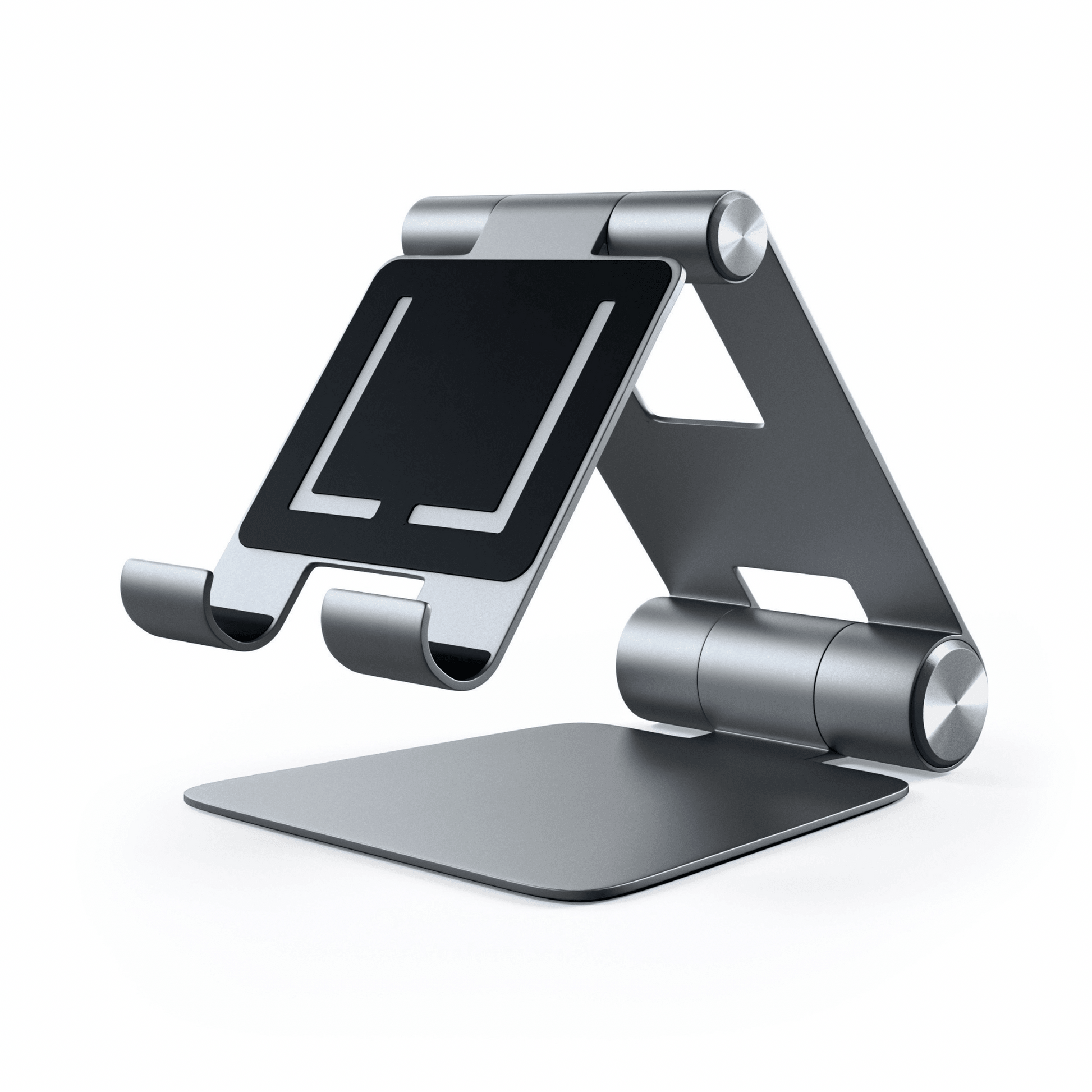 Satechi - Edle mobile Aluminium Halterung mit verstellbarem Winkel für Smartphones, iPads und Tablets - Space Gray