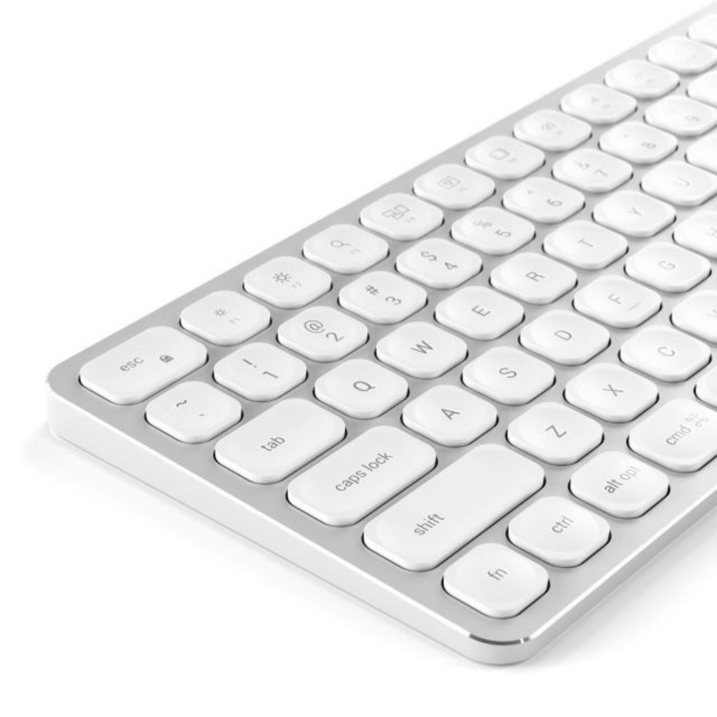 Satechi - Kabellose Bluetooth Tastatur mit Schweizer Layout - Silber / Weiss - Pazzar.ch