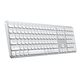 Satechi - Kabellose Bluetooth Tastatur mit Schweizer Layout - Silber / Weiss