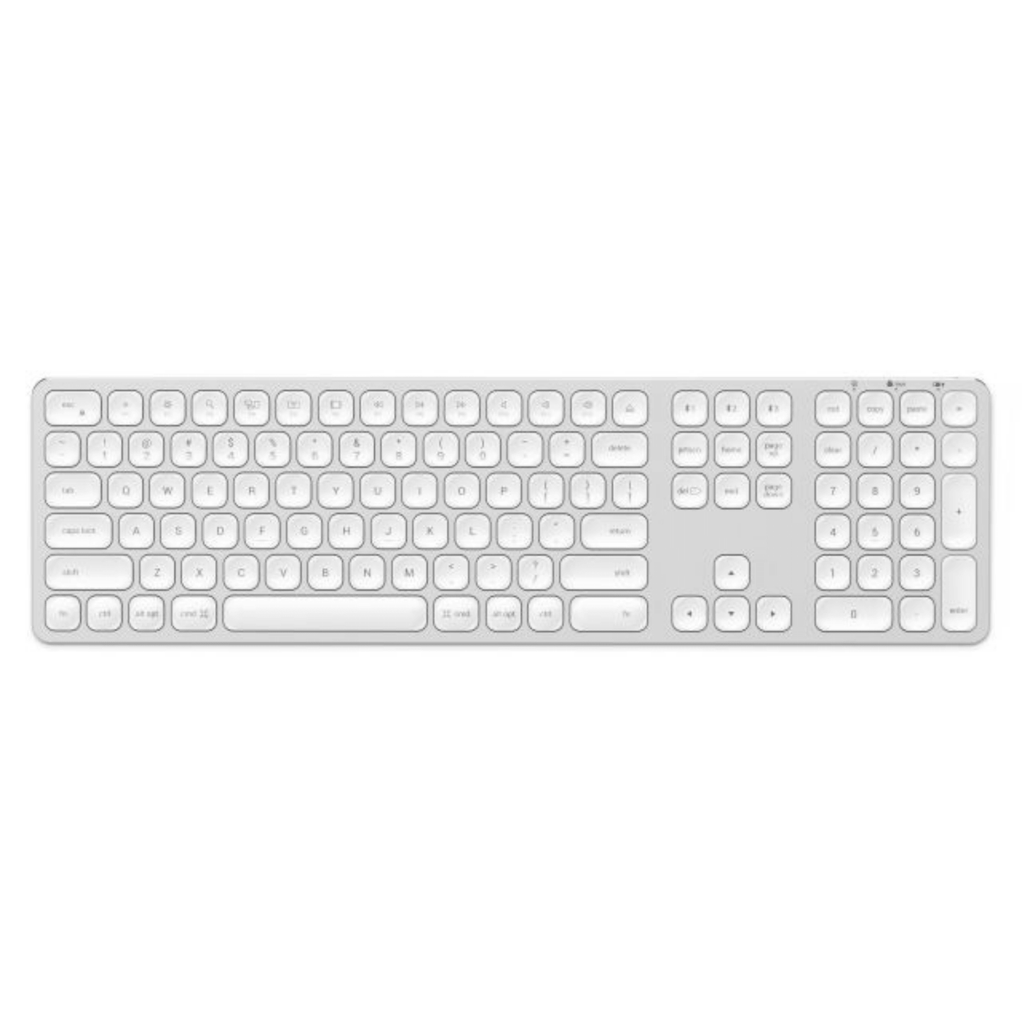 Satechi - Kabellose Bluetooth Tastatur mit Schweizer Layout - Silber / Weiss - Pazzar.ch