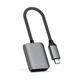 Satechi - (20cm) USB-C auf 3.5mm Aux Audio Adapter und USB-C PD (Power Delivery) - Space Gray